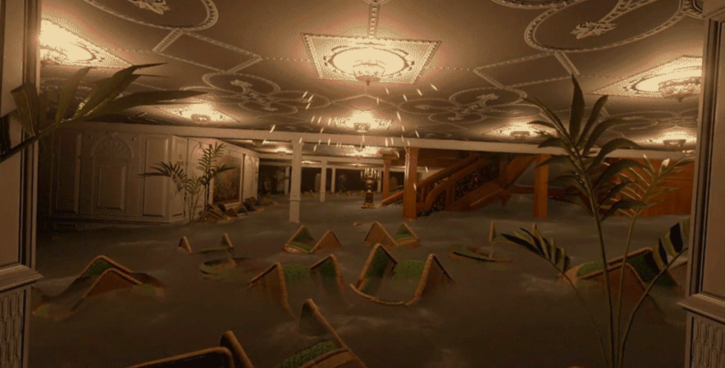 This video lets you watch the Titanic sink in real time ...
