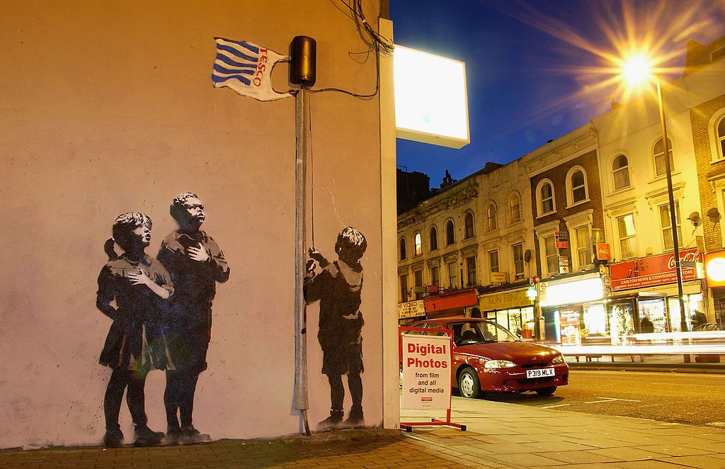 New Banksy Graffiti Artwork Appears In London