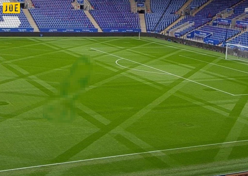 Leicester City Groundsmen Send Subtle Message To Fa In Response To Ban On Pitch Designs Joe Co Uk