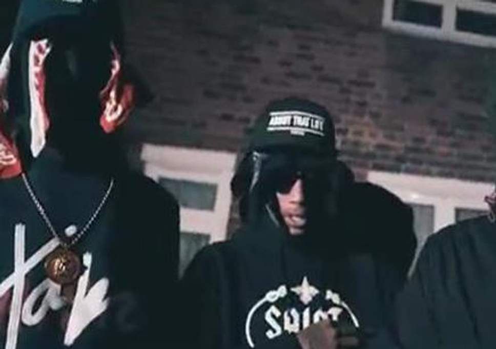 A screen shot from drill rap group 1011's music video 'No Hook' (Credit: Met Police)