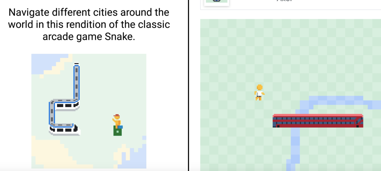 How to play classic Snake game on Google Maps