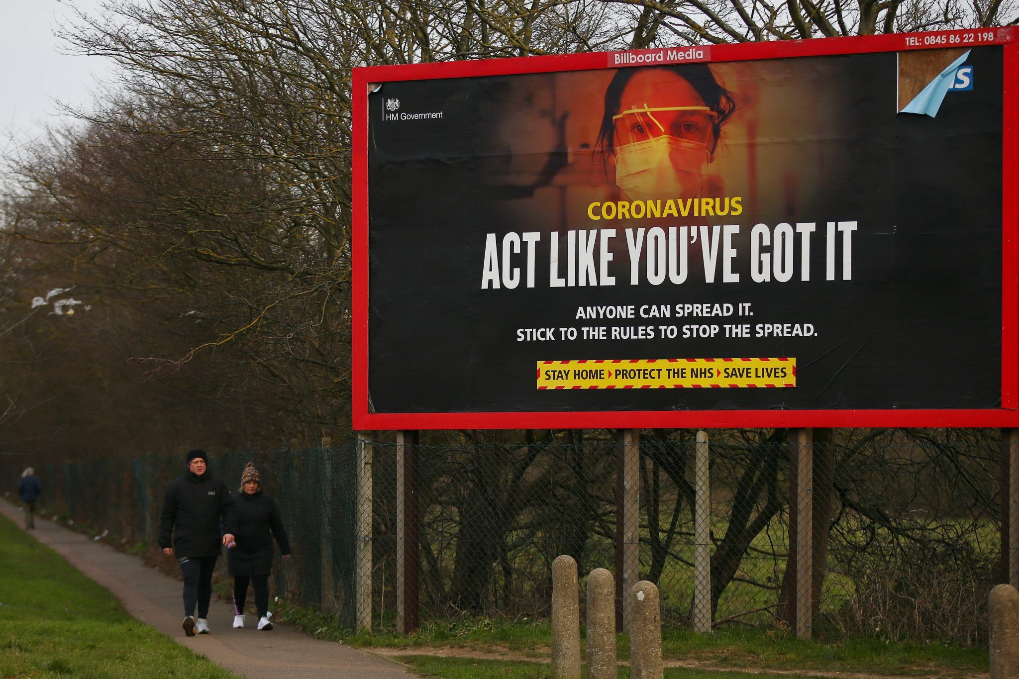 'Act like you've got it' billboard to encourage people to stay at home stop the spread of coronavirus [Photo Getty]