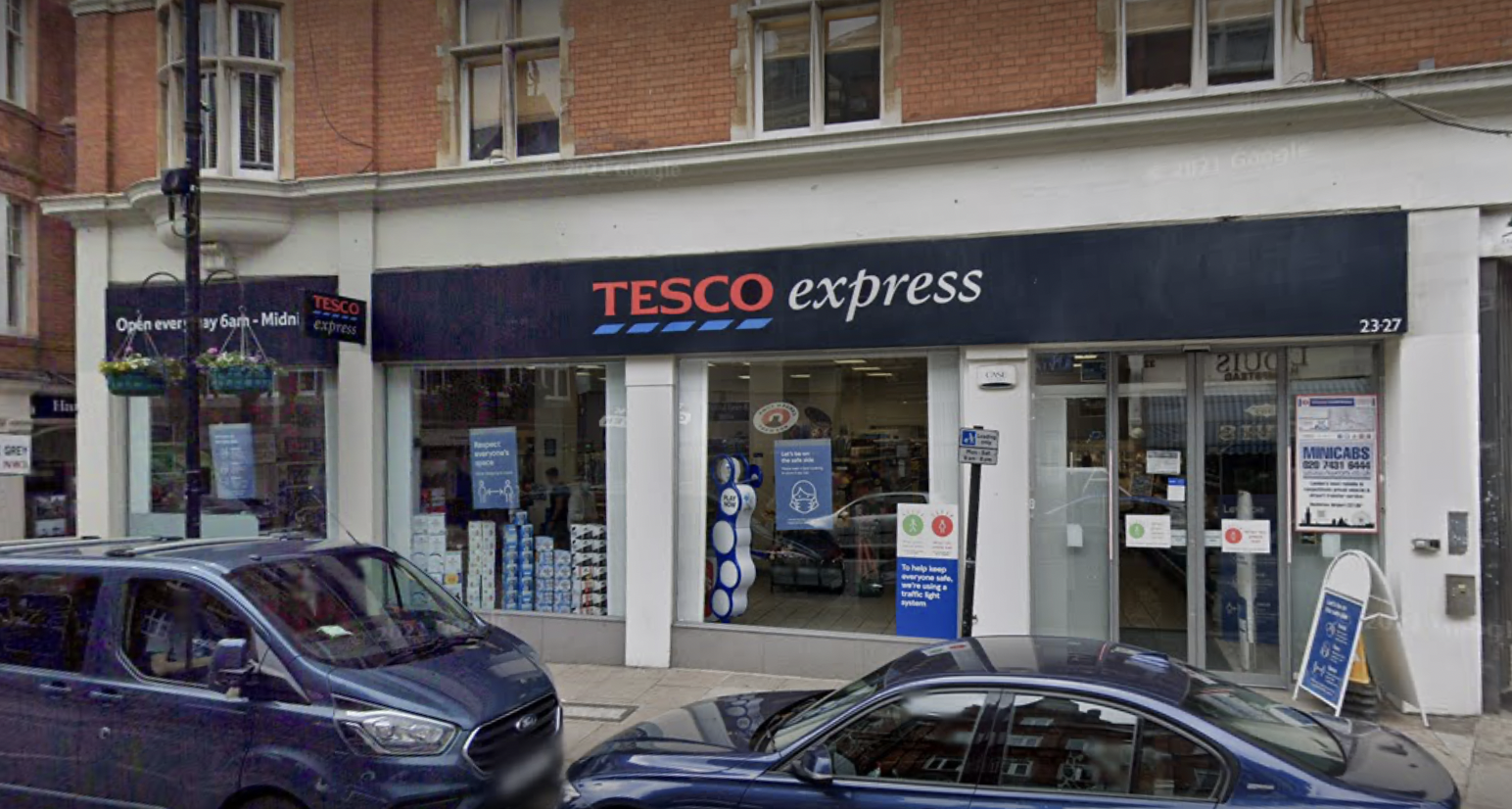 The incident took place on Tesco Express on Heath Street, Hampstead (Google)